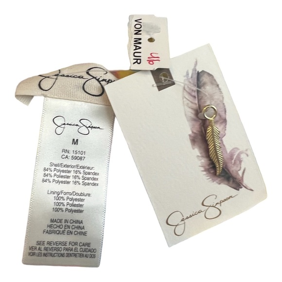 Jessica Simpsons Tie Dye Bikini Set. White, Pink Blue and Yellow. NWT. Size M - Picture 4 of 7